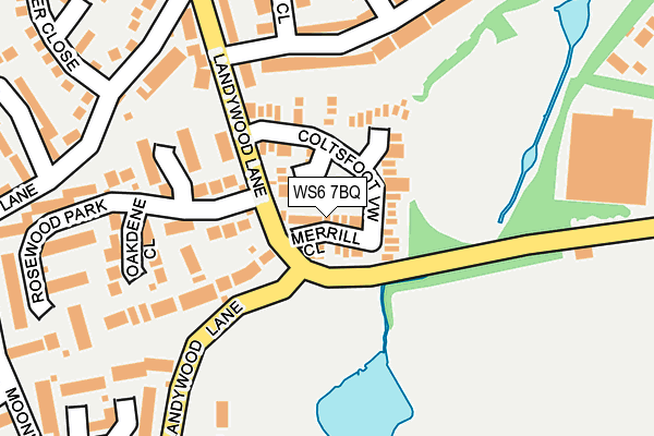 WS6 7BQ map - OS OpenMap – Local (Ordnance Survey)
