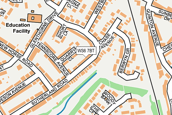 WS6 7BT map - OS OpenMap – Local (Ordnance Survey)