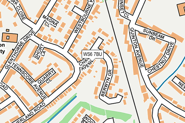 WS6 7BU map - OS OpenMap – Local (Ordnance Survey)