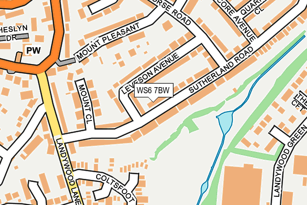 WS6 7BW map - OS OpenMap – Local (Ordnance Survey)