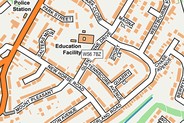 WS6 7BZ map - OS OpenMap – Local (Ordnance Survey)