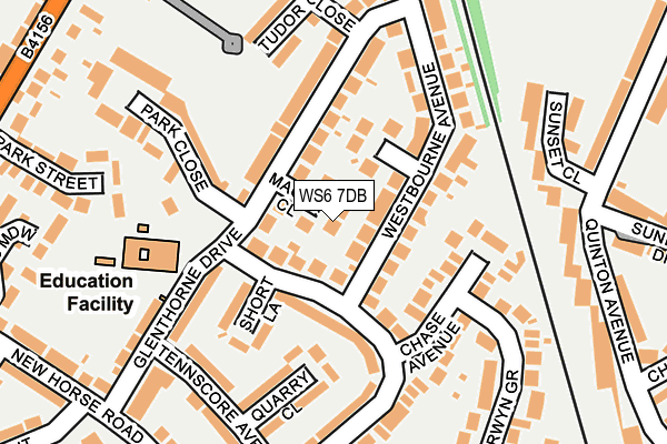 WS6 7DB map - OS OpenMap – Local (Ordnance Survey)