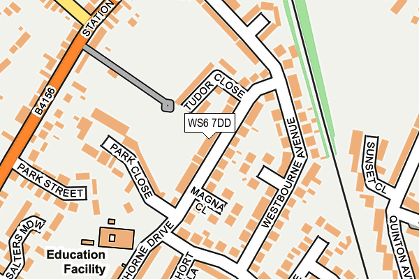 WS6 7DD map - OS OpenMap – Local (Ordnance Survey)