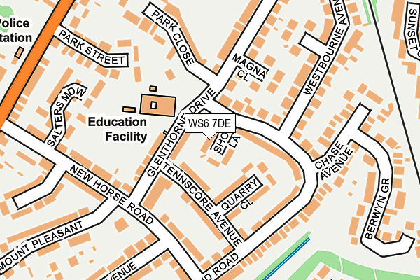 WS6 7DE map - OS OpenMap – Local (Ordnance Survey)