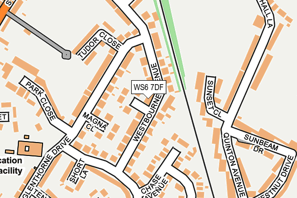 WS6 7DF map - OS OpenMap – Local (Ordnance Survey)