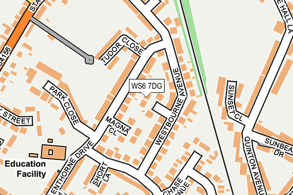 WS6 7DG map - OS OpenMap – Local (Ordnance Survey)