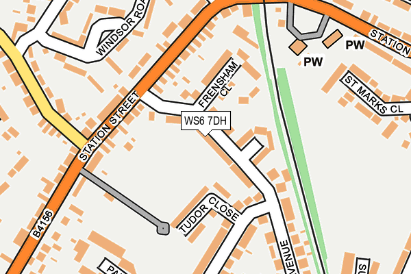 WS6 7DH map - OS OpenMap – Local (Ordnance Survey)