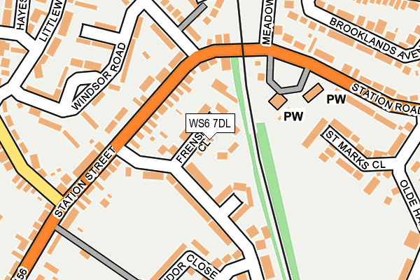 WS6 7DL map - OS OpenMap – Local (Ordnance Survey)