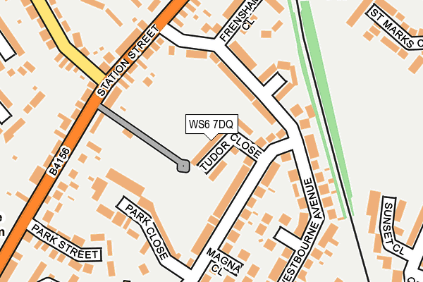 WS6 7DQ map - OS OpenMap – Local (Ordnance Survey)