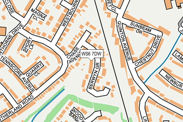 WS6 7DW map - OS OpenMap – Local (Ordnance Survey)