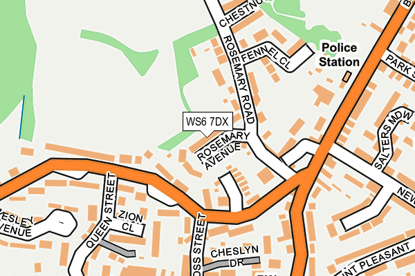 WS6 7DX map - OS OpenMap – Local (Ordnance Survey)