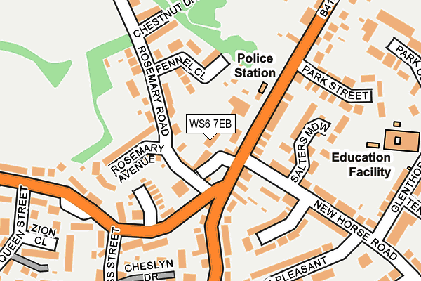 WS6 7EB map - OS OpenMap – Local (Ordnance Survey)