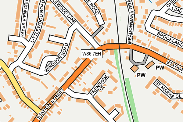 WS6 7EH map - OS OpenMap – Local (Ordnance Survey)