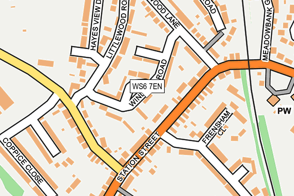 WS6 7EN map - OS OpenMap – Local (Ordnance Survey)