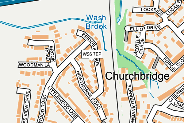 WS6 7EP map - OS OpenMap – Local (Ordnance Survey)