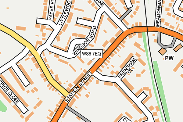 WS6 7EQ map - OS OpenMap – Local (Ordnance Survey)