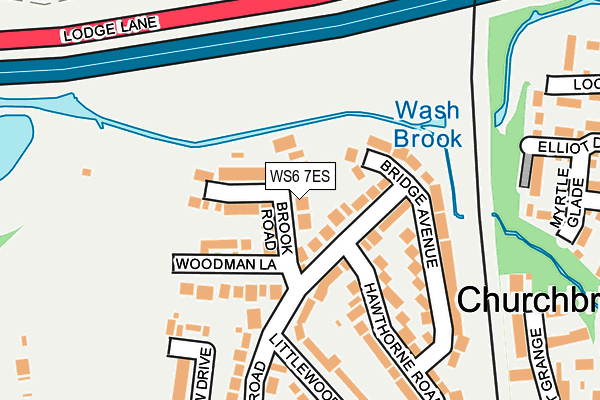 WS6 7ES map - OS OpenMap – Local (Ordnance Survey)