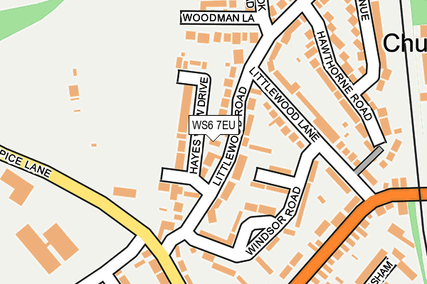 WS6 7EU map - OS OpenMap – Local (Ordnance Survey)
