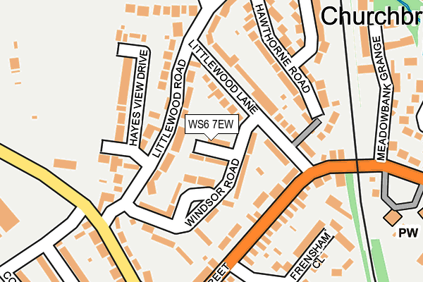 WS6 7EW map - OS OpenMap – Local (Ordnance Survey)