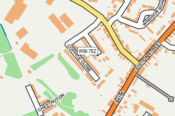 WS6 7EZ map - OS OpenMap – Local (Ordnance Survey)