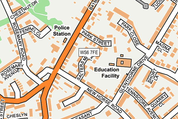 WS6 7FE map - OS OpenMap – Local (Ordnance Survey)