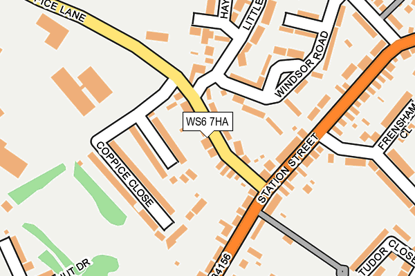 WS6 7HA map - OS OpenMap – Local (Ordnance Survey)