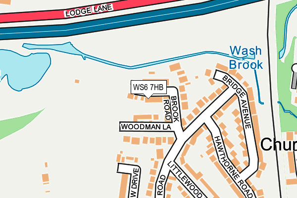 WS6 7HB map - OS OpenMap – Local (Ordnance Survey)