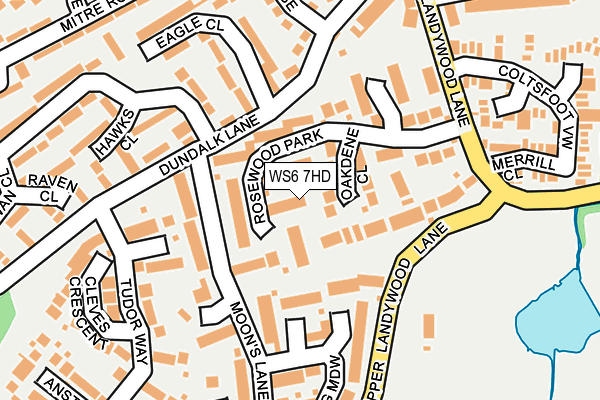 WS6 7HD map - OS OpenMap – Local (Ordnance Survey)