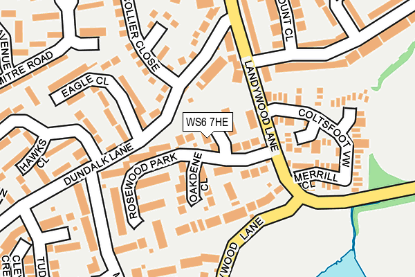 WS6 7HE map - OS OpenMap – Local (Ordnance Survey)