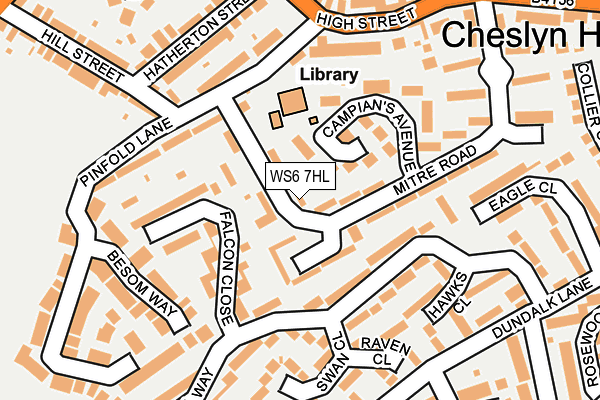WS6 7HL map - OS OpenMap – Local (Ordnance Survey)