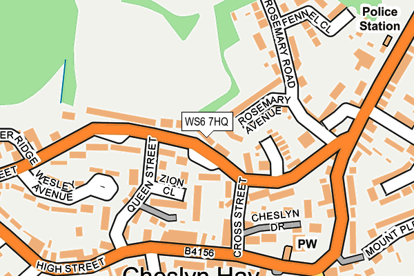 WS6 7HQ map - OS OpenMap – Local (Ordnance Survey)