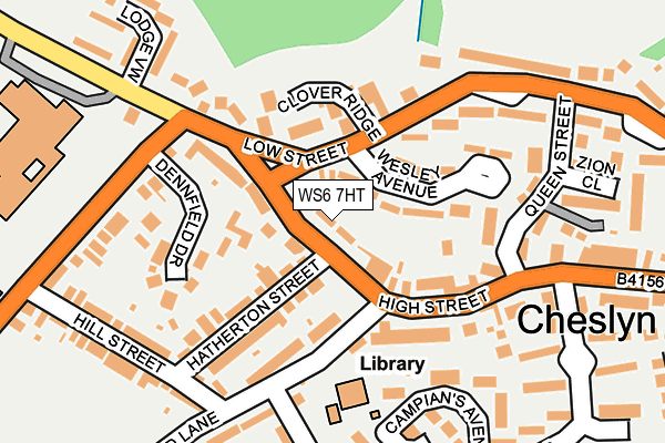 WS6 7HT map - OS OpenMap – Local (Ordnance Survey)