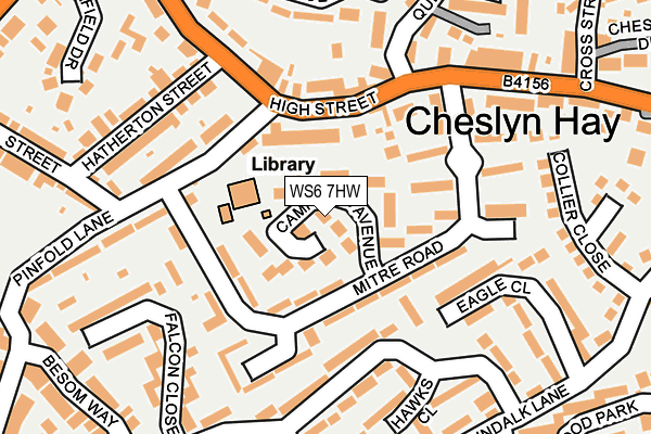 WS6 7HW map - OS OpenMap – Local (Ordnance Survey)