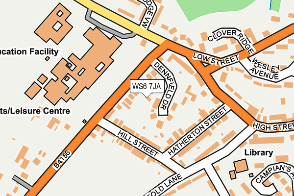 WS6 7JA map - OS OpenMap – Local (Ordnance Survey)