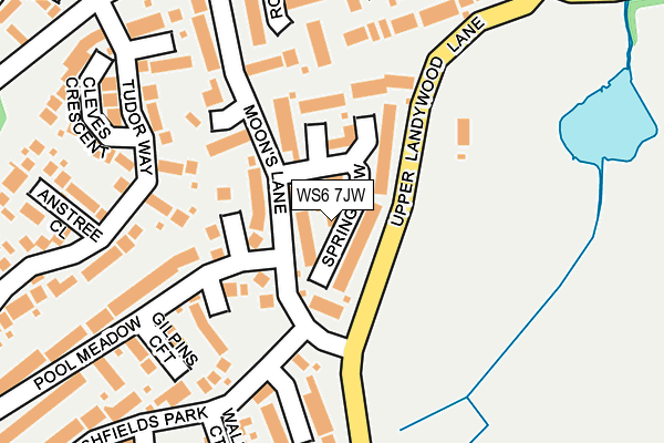 WS6 7JW map - OS OpenMap – Local (Ordnance Survey)