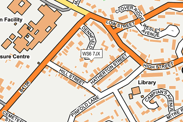 WS6 7JX map - OS OpenMap – Local (Ordnance Survey)