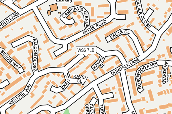 WS6 7LB map - OS OpenMap – Local (Ordnance Survey)
