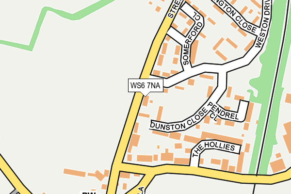 WS6 7NA map - OS OpenMap – Local (Ordnance Survey)