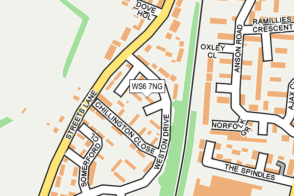 WS6 7NG map - OS OpenMap – Local (Ordnance Survey)