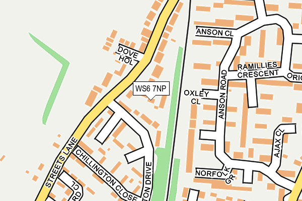 WS6 7NP map - OS OpenMap – Local (Ordnance Survey)