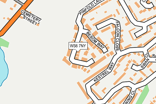 WS6 7NY map - OS OpenMap – Local (Ordnance Survey)