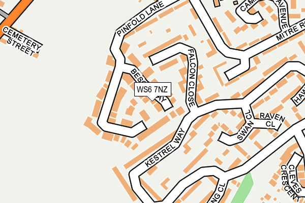 WS6 7NZ map - OS OpenMap – Local (Ordnance Survey)