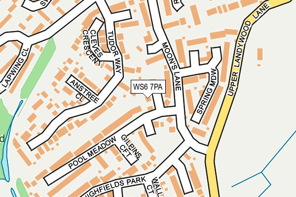 WS6 7PA map - OS OpenMap – Local (Ordnance Survey)
