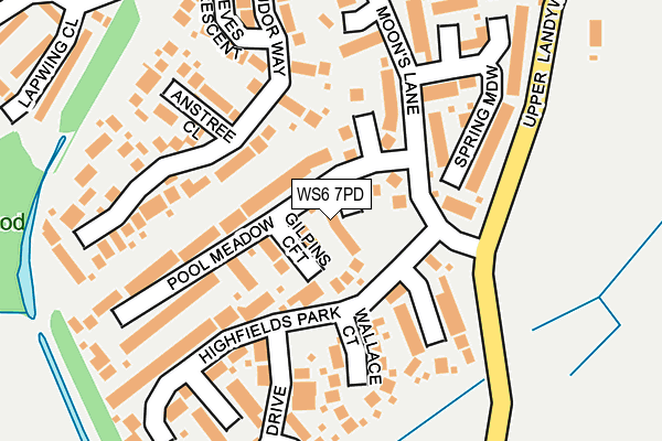WS6 7PD map - OS OpenMap – Local (Ordnance Survey)