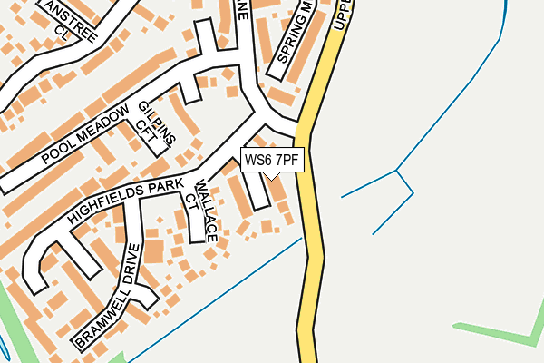 WS6 7PF map - OS OpenMap – Local (Ordnance Survey)