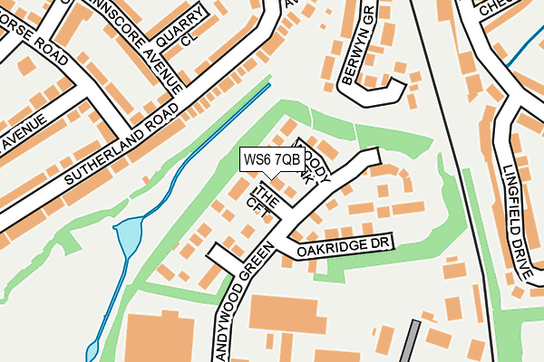 WS6 7QB map - OS OpenMap – Local (Ordnance Survey)