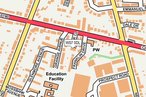 WS7 0DL map - OS OpenMap – Local (Ordnance Survey)