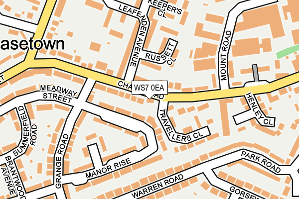 WS7 0EA map - OS OpenMap – Local (Ordnance Survey)