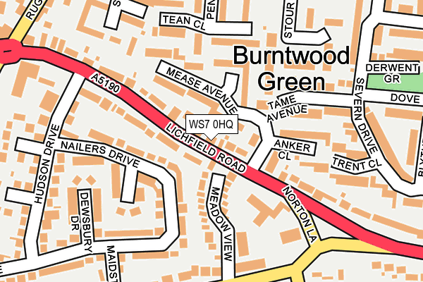 Map of AQUARIUS KITCHENS AND BATHROOMS BURNTWOOD LIMITED at local scale