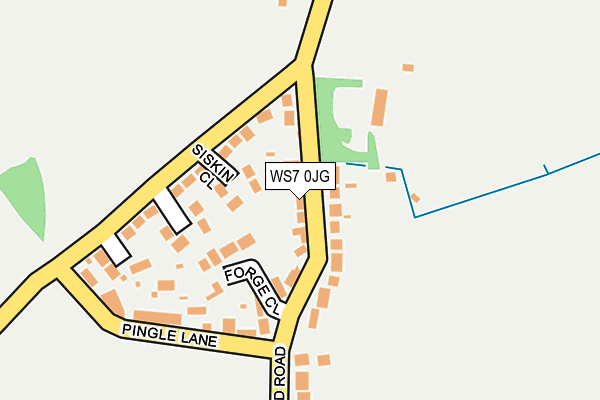 WS7 0JG map - OS OpenMap – Local (Ordnance Survey)